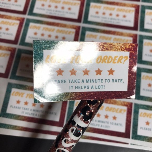 40 thank you stickers size 2.25"x1.25" - Picture 2 of 6